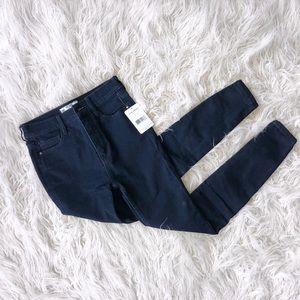 Hi Waisted “Shadow” Dark Blue Skinny Jeans